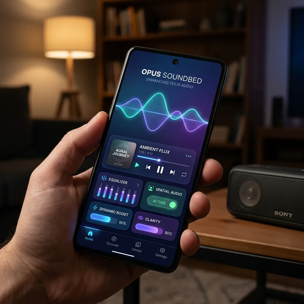 audio enhance the Opus Soundbed app